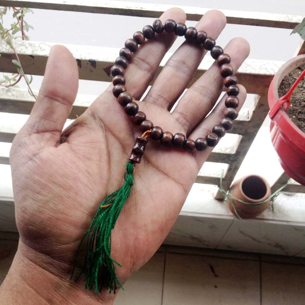 Picture of 2 PCS Wooden Tasbih 33 Balls or Dana Tosbi for Men and Women Analog Counter Beads Islam Prayer Tasbeeh