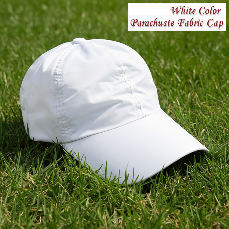 Picture of Parachute Fabric Caps and Hats Free Size Elegant Gift Sports Item for Men and Women White Color