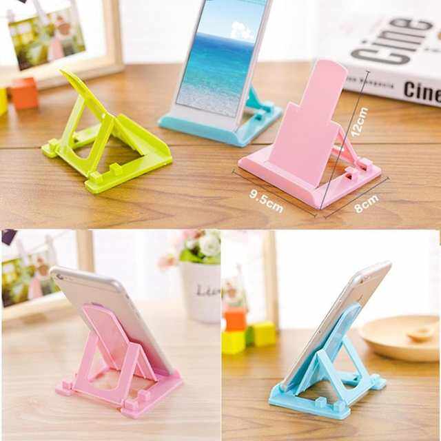 Picture of 3 PCS Mobile Phone Stand 2 Gear Angle Adjustment Universal Cell Phone Support Portable Plastic Holder Any Color - Multicolor