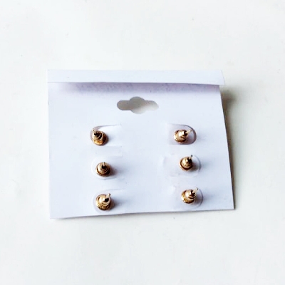 Picture of 3 Pairs or 6 PCS Ear Rings Ladies Jewelry Earrings Gift Item Birthday Eid Puja Valentine Female Ornament Kaner Dul for Girls and women Multicolor