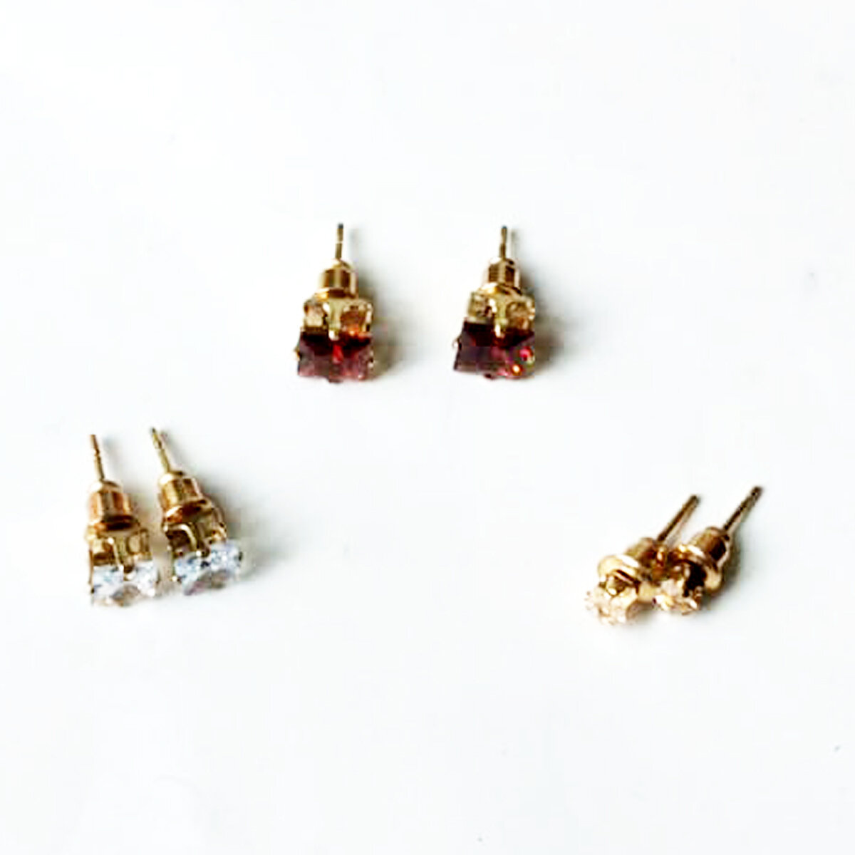 Picture of 3 Pairs or 6 PCS Ear Rings Ladies Jewelry Earrings Gift Item Birthday Eid Puja Valentine Female Ornament Kaner Dul for Girls and women Multicolor