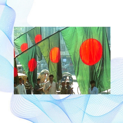 Picture of Premium 5ft x 3ft National Flag Bangladesh Direct Factory Supply Set B Chinese Clothe Potaka Best for Any Program Indicate Patriotism Show Respect Victory/Independence Day Craft Stationery Product Red And Green Color-Ideal Gift Item Category