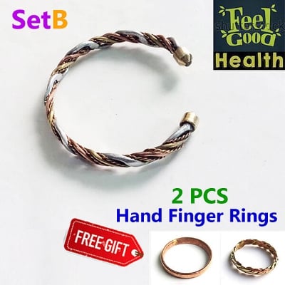 Picture of Bracelet Adjustable Fashion Brelet Set-B Osto Dhatu Jewelry Bracelat Awesome Item Braslete or Bangles Sobar Jonno Multi Colored Combo Product (2 PCS Hand Finger Rings Free Gift)