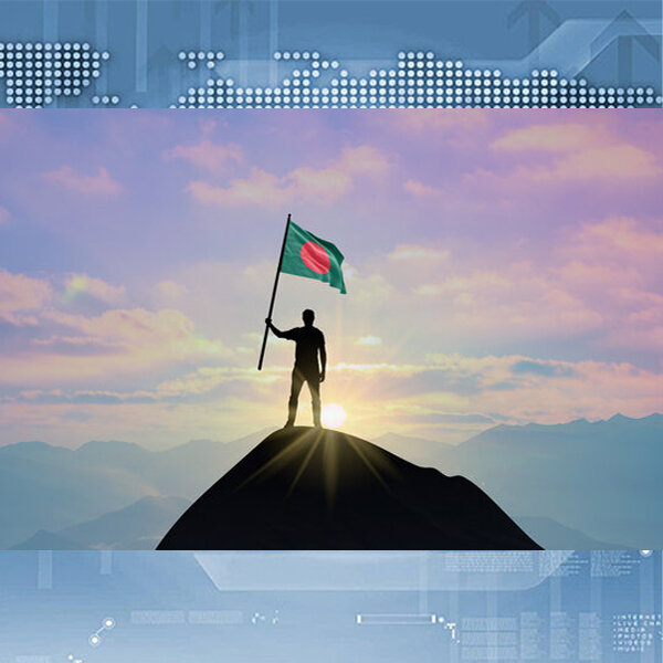 Picture of (2.5 By 1.5) Feet National Flag Bangladesh Factory Direct Supply Set A Chinese Clothes Potaka Best for Anyone Program Indicate Patriotism Showing Respect Victory / Independence Day Craft Stationery Products Red And Green Color - Ideal Gift Item Category