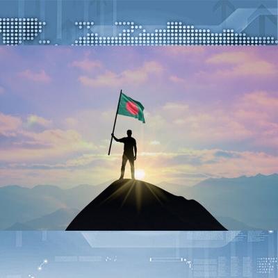 Picture of (2.5 By 1.5) Feet National Flag Bangladesh Factory Direct Supply Set A Chinese Clothes Potaka Best for Anyone Program Indicate Patriotism Showing Respect Victory / Independence Day Craft Stationery Products Red And Green Color - Ideal Gift Item Category