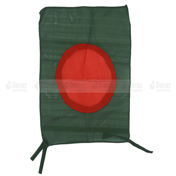 Picture of Premium 1.5 Feet By 1 Foot National Flag Bangladesh Direct Factory Supply Set D China Cloth Potaka for Any Program Patriotism Show Respect Victory/Independence Day Craft Stationery Red Green Color-Ideal Category Combo Offer [Free Gift 2 PCS Headband]
