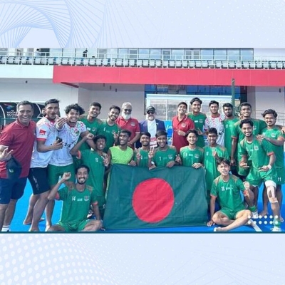 Picture of Premium (5 By 3) Feet National Flag Bangladesh Direct Factory Supply Set D China Cloth Potaka for Any Program Patriotism Show Respect Victory/Independence Day Craft Stationery Red Green Color-Ideal Category Combo Offer [Free Gift 2 PCS Headband]