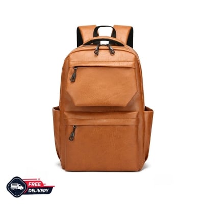 Picture of Style PU Leather Fashion Mens Backpack - light brown