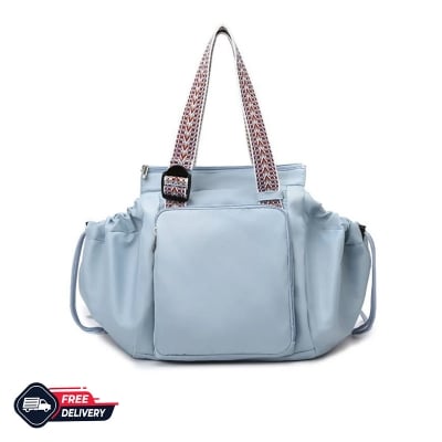 Picture of Multi Functional Diaper Backpack 2 in 1 Large Capacity Travel Mom Bag Light Blue