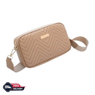Picture of Wave Pattern Embroidered Camera Crossbody Bag Apricot