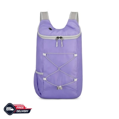 Picture of 16L Foldable Hiking Backpack – Lightweight Packable Water-Repellent Daypack, Ultralight Collapsible Rucksack for Travel, Gym and Outdoor Sports (Purple)