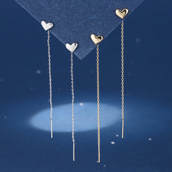 Picture of Sui Suta Love Tassel Earrings Set G1 Pendant Eardrop Versatile Personality Autumn Retro Kaner Dul Jewelry Accessories Birthday Wedding Engagement Bridal Party Amazing Gift Item for Female Girls Gold/Silver Color