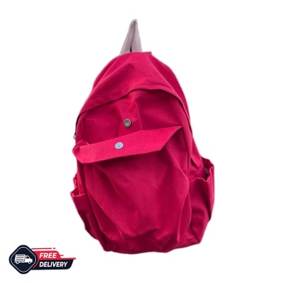 Picture of Vintage Style Backpack Simple Large Capacity Backpack - Red