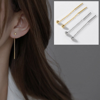 Picture of Sui Suta Bead Bean Ball Earrings Set H1 Tassel Pendant Eardrop Versatile Personality Autumn Retro Kaner Dul Jewelry Accessories Birthday Wedding Engagement Bridal Party Amazing Gift Item for Female Girls Gold/Silver Color