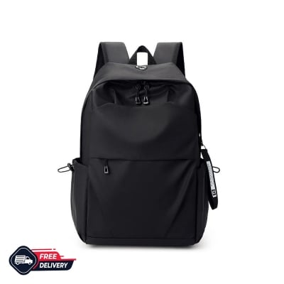 Picture of Men'S Waterproof Trendy Nylon Commuting Backpack Black (Black)