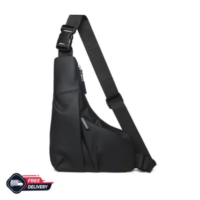 Picture of Mens Triangle Crossbody Bag Lightweight Waterproof Chest Shoulder Bag