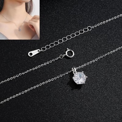 Picture of Chain With Six-Claws Locket Necklace Set A1 Ethnic Style Versatile Personality Autumn Retro Pendant Daily Life Jewelry Accessories Birthday Wedding Engagement Bridal Party Amazing Gift Item for Women Silver Color - 50 cm