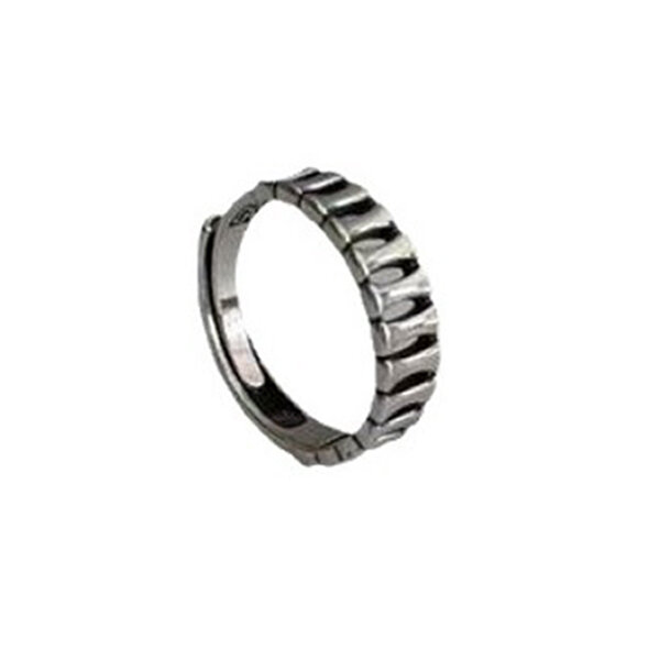 Picture of Adjustable Popular Chain Finger Ring Set A1 All-Match Cold Style Versatile Personality Autumn Retro Angti Jewelry Accessories Birthday Wedding Engagement Bridal Party Amazing Gift Item for Male and Female Silver Color