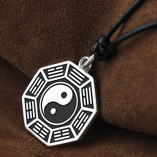 Picture of American Popular Yan in Pendant Direct Factory Supply All-Match Necklace Geometry Shaped Mala with Locket Stall Temple Exhibition Hot Selling Jewelry Accessories Birthday Party Amazing Gift Item For Male/Female Brown and White Color