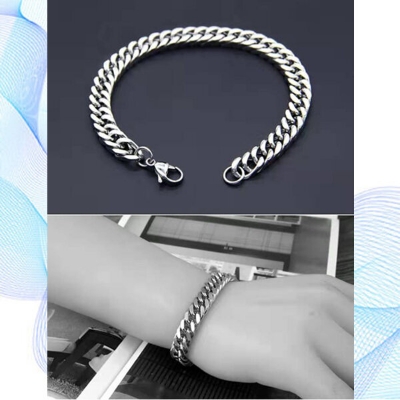 Picture of Simple Hip Hop Electroplating Chain Bracelet Set D1 Temple Exhibition Hot Selling Autumn Retro Brelet Jewelry Accessories Birthday Wedding Engagement Bridal Party Bracelat Amazing Gift Braslete Bangles Silver Color for All