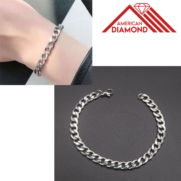 Picture of American Hip Hop Simple Electroplating Chain Bracelet Direct Factory Supply Set D Temple Exhibition Hot Selling Autumn Retro Brelet Jewelry Accessories Birthday Wedding Engagement Bridal Party Bracelat Amazing Gift Braslete Bangles for All Silver Color