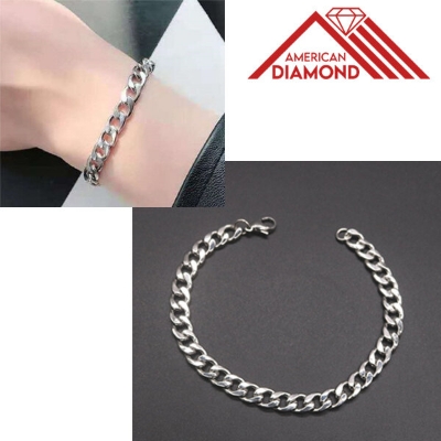 Picture of American Hip Hop Simple Electroplating Chain Bracelet Direct Factory Supply Set D Temple Exhibition Hot Selling Autumn Retro Brelet Jewelry Accessories Birthday Wedding Engagement Bridal Party Bracelat Amazing Gift Braslete Bangles for All Silver Color