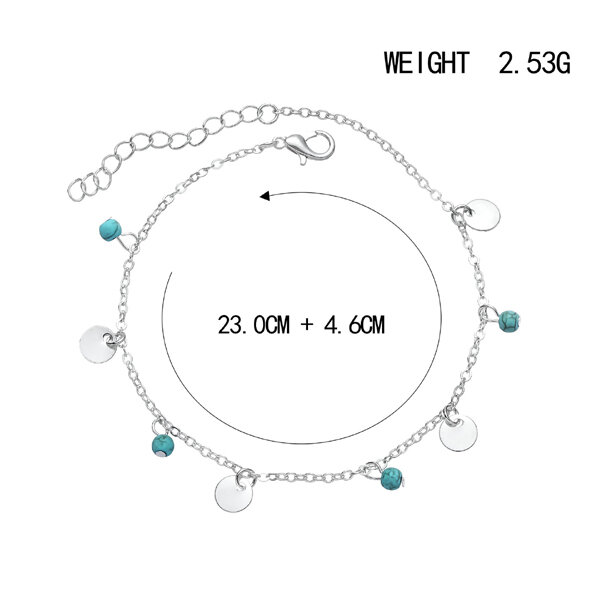 Picture of Foot Decoration Hot Selling Payel Set B1 Temple Exhibition Autumn Retro Chain Anklet All-Match Pendant Beach Nupur Jewelry Accessories Birthday Wedding Engagement Bridal Party Amazing Gift Item for Women MultiColor