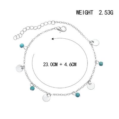 Picture of Foot Decoration Hot Selling Payel Set B1 Temple Exhibition Autumn Retro Chain Anklet All-Match Pendant Beach Nupur Jewelry Accessories Birthday Wedding Engagement Bridal Party Amazing Gift Item for Women MultiColor
