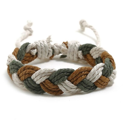 Picture of Handmade Woven Rope Bracelet Set E1 Temple Exhibition Hot Selling Autumn Retro Brelet Handicraft Accessories Birthday Wedding Engagement Bridal Party Bracelat Amazing Gift Braslete Bangles for Male and Female MultiColor