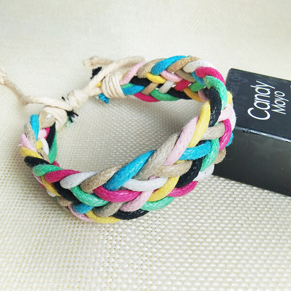 Picture of Handmade Woven Rope Bracelet Set E1 Temple Exhibition Hot Selling Autumn Retro Brelet Handicraft Accessories Birthday Wedding Engagement Bridal Party Bracelat Amazing Gift Braslete Bangles for Male and Female MultiColor