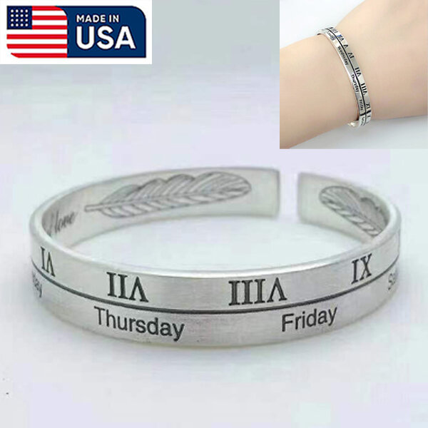 Picture of American Hot Selling Roman Numeral Adjustable Bracelet Direct Factory Sales Set F Temple Exhibition Electroplating Brelet Jewelry Accessories Birthday Wedding Engagement Bridal Party Bracelat Amazing Gift Braslete Bangles for All Silver Color
