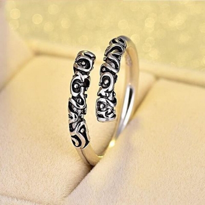 Picture of Hot Selling Montara Finger Ring Adjustable Set H1 Electroplating Angti Temple Exhibition Autumn Jewelry Accessories Birthday Wedding Engagement Bridal Party Amazing Gift Item Silver Color for All