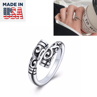 Picture of American Hot Selling Montara Finger Ring Adjustable Direct Factory Sales Set H Electroplating Angti Temple Exhibition Autumn Jewelry Accessories Birthday Wedding Engagement Bridal Party Amazing Gift Silver Color for All