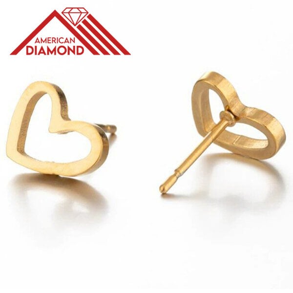 Picture of 1 Pair American Popular Love Queen Heart-Shaped Earrings Direct Factory Sales 24K Gold Water Drop Set P Hollow Eardrop Versatile Personality Kaner Dul Hot Selling Jewelry Accessories Birthday Wedding Engagement Bridal Party Amazing Gift Gold Color
