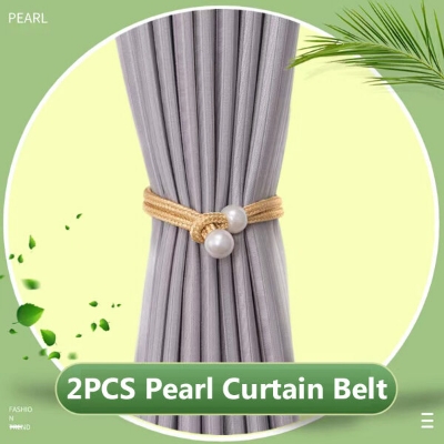 Picture of 2 PCS Hot Selling Pearl Curtain Belt Set C1 Double Headed Long Tassel Cotton Door and Window Parda Barrier Tie Rope Non Clip/Hook Handmade Kushikata Popular Accessories Cottage Home Decorative Lanyard Amazing Gift Item Multicolor