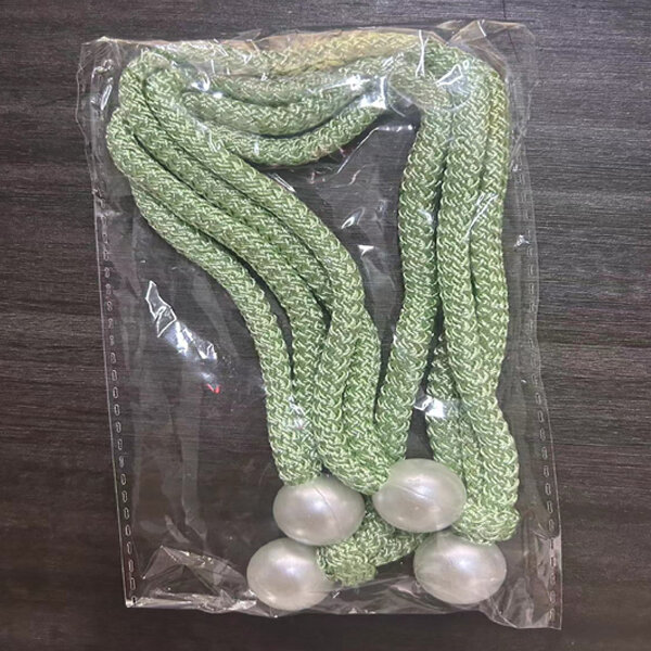 Picture of 2 PCS Hot Selling Pearl Curtain Belt Set C1 Double Headed Long Tassel Cotton Door and Window Parda Barrier Tie Rope Non Clip/Hook Handmade Kushikata Popular Accessories Cottage Home Decorative Lanyard Amazing Gift Item Multicolor