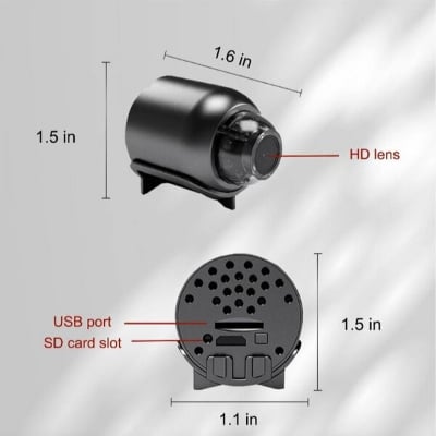 Picture of Super Premium Rechargeable Battery X5 Mini Camera Full HD 1080P 4K WiFi Wholesale Wireless CCTV Night Vision 140 Wide Angle Lens Video Recorder Sound Detector for Safety Security IP Controlled Professional Cam Black Color Free Gift Mobile Stand Included - Rechargeable 