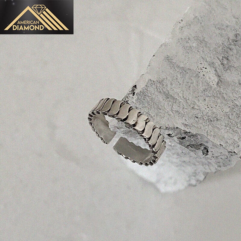 Picture of American Adjustable  Chain Finger Ring Set B All-Match Cold Style Personality Autumn Retro Angti Hot Selling Jewelry Birthday Wedding Engagement Bridal Party Amazing Gift for Men and Women Silver Color