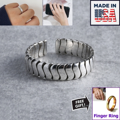 Picture of American Adjustable Chain Finger Ring Set B All-Match Personality Retro Angti Hot Selling Jewelry Birthday Wedding Engagement Bridal Party Amazing Gift for Men and Women Silver Color + Free Matching Gift!