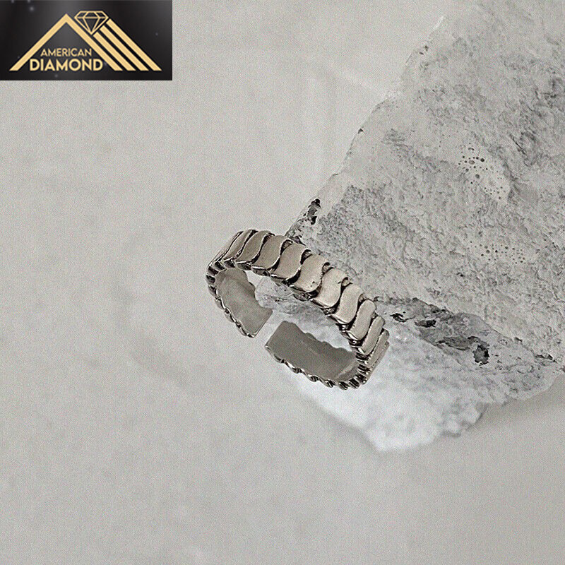Picture of American Adjustable Chain Finger Ring Set B All-Match Personality Retro Angti Hot Selling Jewelry Birthday Wedding Engagement Bridal Party Amazing Gift for Men and Women Silver Color + Free Matching Gift!