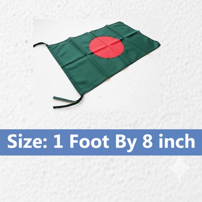 Picture of Bangladesh Flag (1 foot By 8 inch) – Factory Direct Supply Bright Green & Red Premium Quality Potaka for School Presentation Victory Day Programs Decoration Creative Projects and DIY Craft Designs | Classic Gift Item