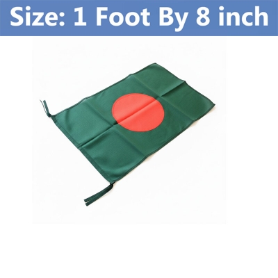 Picture of Bangladesh Flag (1 foot By 8 inch) – Factory Direct Supply Bright Green & Red Premium Quality Potaka for School Presentation Victory Day Programs Decoration Creative Projects and DIY Craft Designs | Classic Gift Item