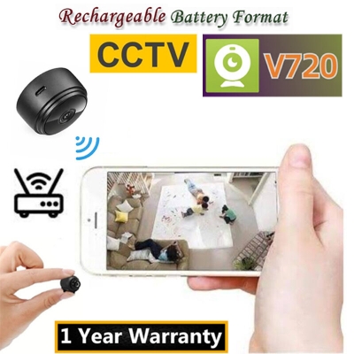 Picture of Mini CCTV Camera A9 Full HD WiFi 1080P 4K Wireless Support Night Vision 140 Degree Wide Angle Lens Motion Detection Audio Video Recording Mobile App Remote Monitoring Professional Home Gadget Black Color Designed For Personal Protection