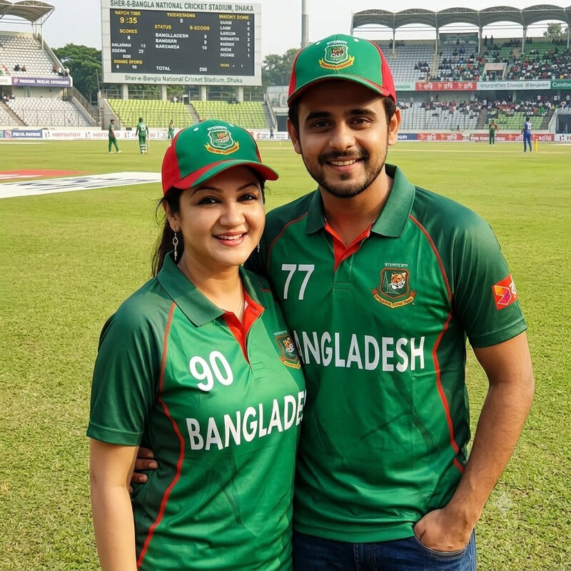 Picture of Premium Bangladesh Cricket Cap Green Red Adjustable Baseball Hat Embroidered Bangladesh Cricket Logo Cotton Fabric Lightweight Breathable Sports Cap for Men Women Outdoor Running Travel Casual Daily Wear - One size