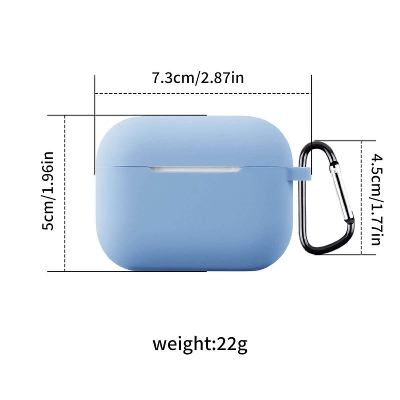 Picture of Universal Silicone Case Cover for AirPods Pro 2 2nd Generation Multi Color Premium Soft Protective Shell Shockproof Carabiner Keychain Included Perfect for Zoom Meetings YouTube Vlogging Gaming