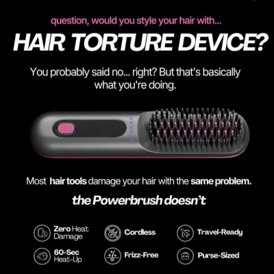Picture of Electric Rechargeable Hair Straightening Brush