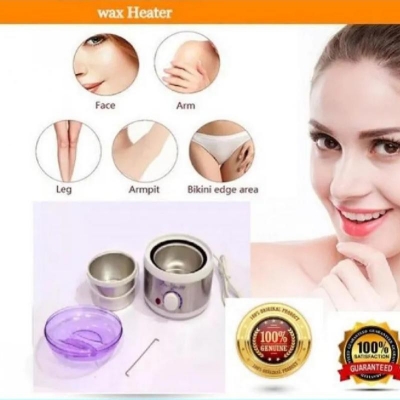 Picture of Stainless Steel Hot Wax Heater Machine with 100g Wax Beans and 10 Wooden Sticks