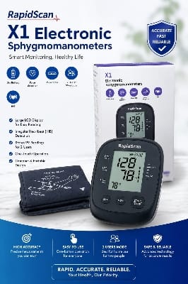 Picture of RapidScan X1 Electronic Sphygmomanometer Automatic Digital Blood Pressure Monitor