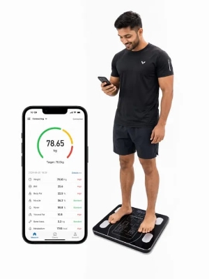 Picture of Grameen Rocket Bluetooth Smart Body Fat Scale Digital BMI Bathroom Scale with App Connectivity