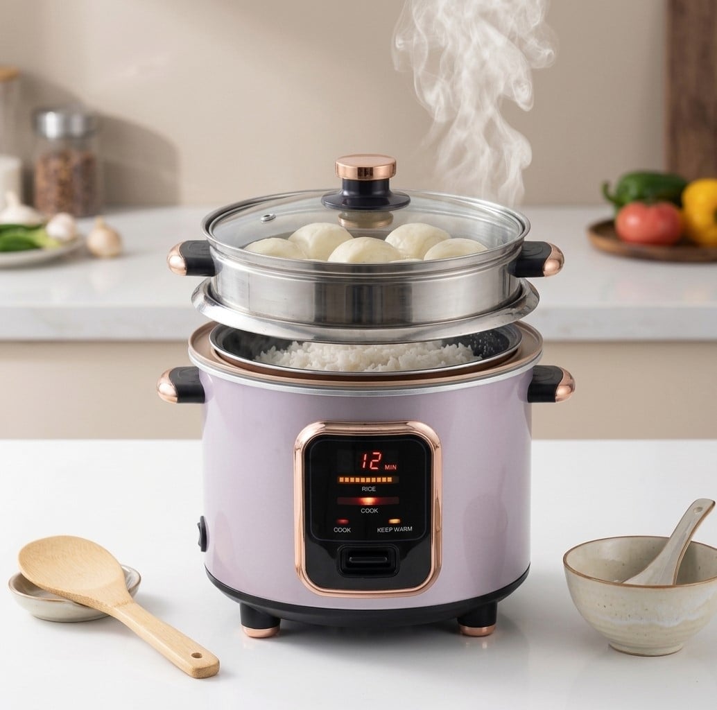 Picture of Niyama 2.8 Ltr Triple Pot Automatic Rice Cooker/Multicooker-NRC-081T 